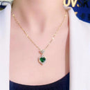 Conjunto em Aço Cirúrgico 316L - Emerald Heart